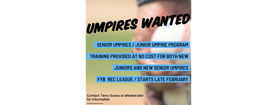 Umpires Needed