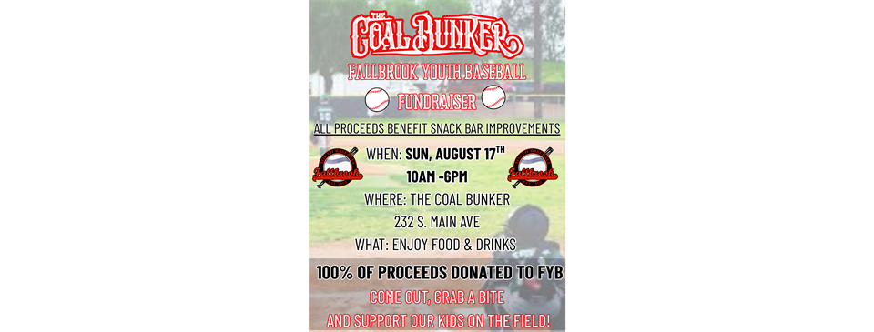 FYB Fundraiser @ The Coal Bunker 8/17 10am - 6pm